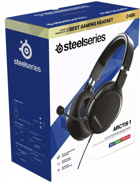 ﻿SŁUCHAWKI STEELSERIES ARCTIS 1 DLA GRACZY GIGA BAS