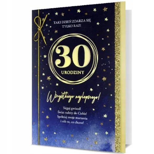 karnet-b6-urodziny-30-stan-nowy