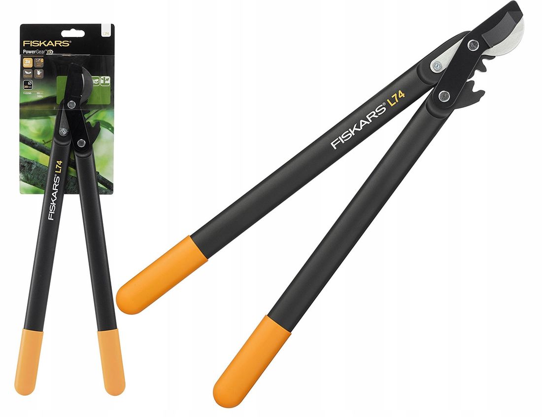 Fiskars Sekator nożycowy do gałęzi L74 PowerGear M - ERLI.pl