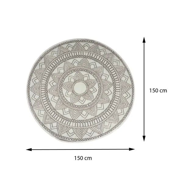 mata-podlogowa-mandala-szara-150-cm-stan-nowy