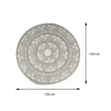 mata-podlogowa-mandala-szara-150-cm-stan-nowy
