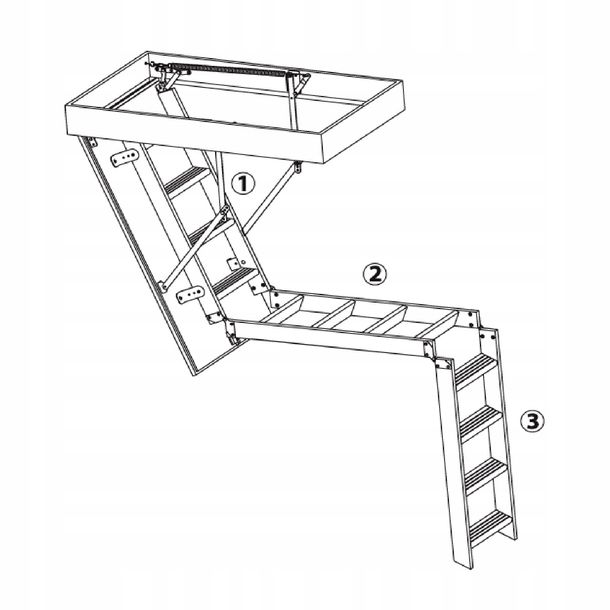 Scaletta Da Soffitto Pieghevole Oman Thermo - 120x60 Cm, Isolata, Portata 150 Kg - Foto 9