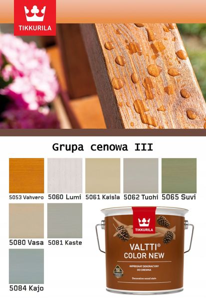 TIKKURILA VALTTI COLOR NEW impregnat 9L, grupa III - ERLI.pl