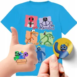zestaw-3w1-koszulka-dla-dzieci-tatuaze-naklejki-rainbow-friends-128-jakosc