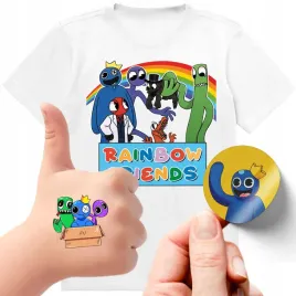 zestaw-3w1-koszulka-dla-dzieci-tatuaze-naklejki-rainbow-friends-140-jakosc
