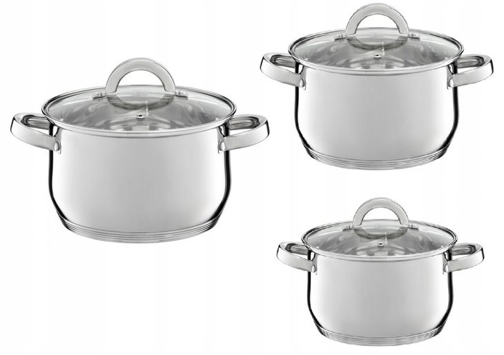 Do Kartonu Wstawiono 3 Garnki O Promieniach erli.pl