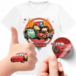 zestaw-3w1-koszulka-dla-dzieci-tatuaze-naklejki-cars-auta-zygzak-140-jakosc