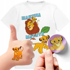 zestaw-3w1-koszulka-dla-dzieci-tatuaze-naklejki-krol-lew-128-jakosc