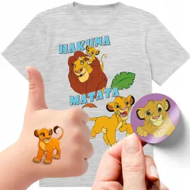 zestaw-3w1-koszulka-dla-dzieci-tatuaze-naklejki-krol-lew-128-jakosc