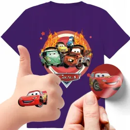 zestaw-3w1-koszulka-dla-dzieci-tatuaze-naklejki-cars-auta-zygzak-128-jakosc