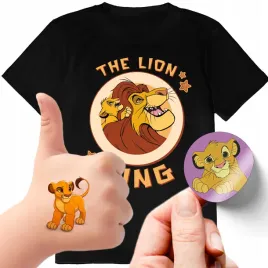 zestaw-3w1-koszulka-dla-dzieci-tatuaze-naklejki-krol-lew-140-jakosc