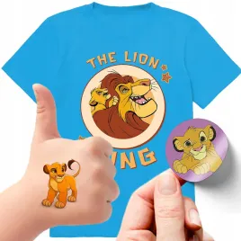 zestaw-3w1-koszulka-dla-dzieci-tatuaze-naklejki-krol-lew-128-jakosc