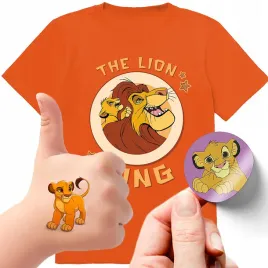zestaw-3w1-koszulka-dla-dzieci-tatuaze-naklejki-krol-lew-116-jakosc