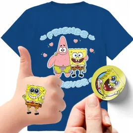 zestaw-3w1-koszulka-dla-dzieci-tatuaze-naklejki-spongebob-128-jakosc