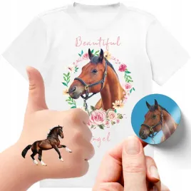 zestaw-3w1-koszulka-dla-dzieci-tatuaze-naklejki-konie-164-jakosc