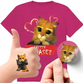 zestaw-3w1-koszulka-dla-dzieci-tatuaze-naklejki-kot-w-butach-164-jakosc