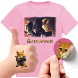 zestaw-3w1-koszulka-dla-dzieci-tatuaze-naklejki-kot-w-butach-128-jakosc