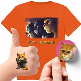 zestaw-3w1-koszulka-dla-dzieci-tatuaze-naklejki-kot-w-butach-116-jakosc
