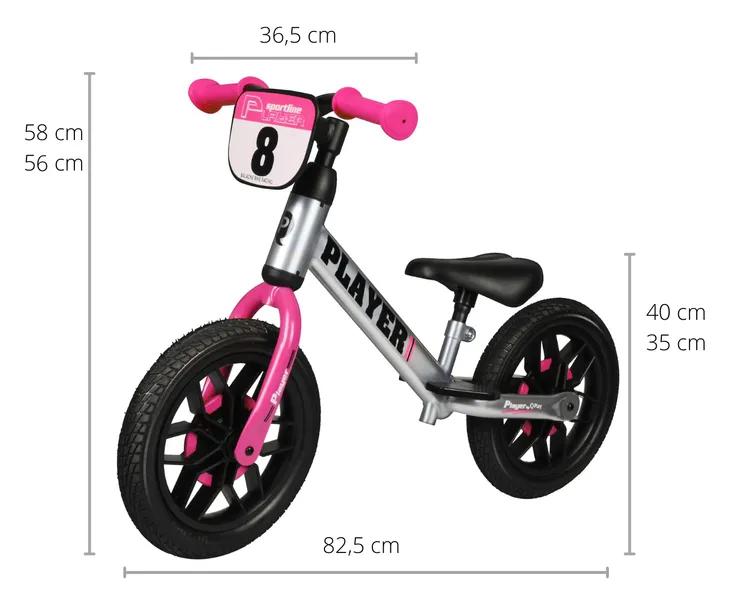 qplay-rowerek-biegowy-player-pink-stan-nowy