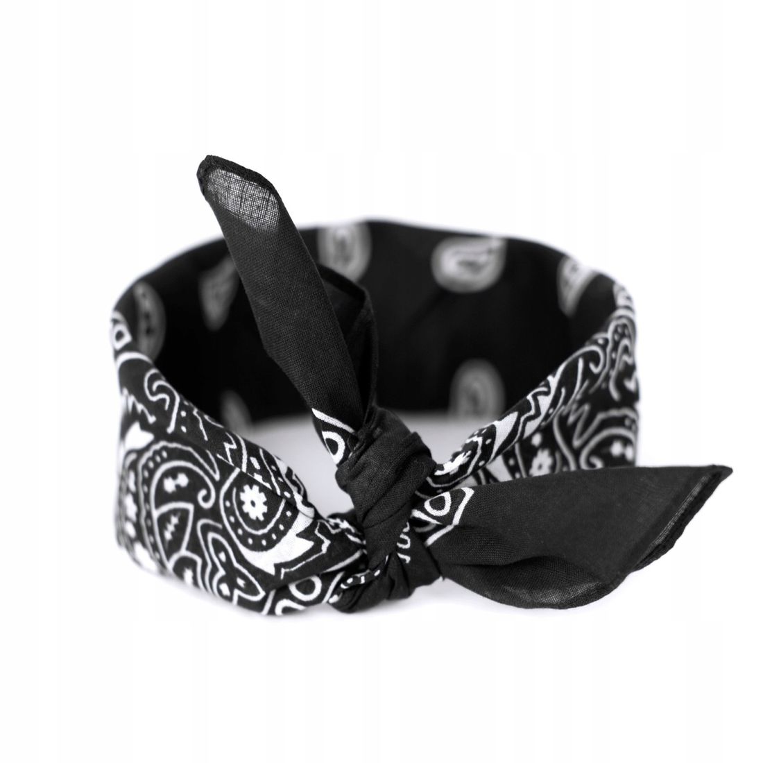 CZARNA BANDANA BAWEŁNIANA MĘSKA DAMSKA NA TWARZ – 152933217