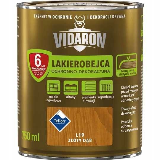 Zdjęcia - Lakiery i lazury DAB Pumps ﻿VIDARON LAKIEROBEJCA DO DREWNA ZŁOTY DĄB L19 0,75L 