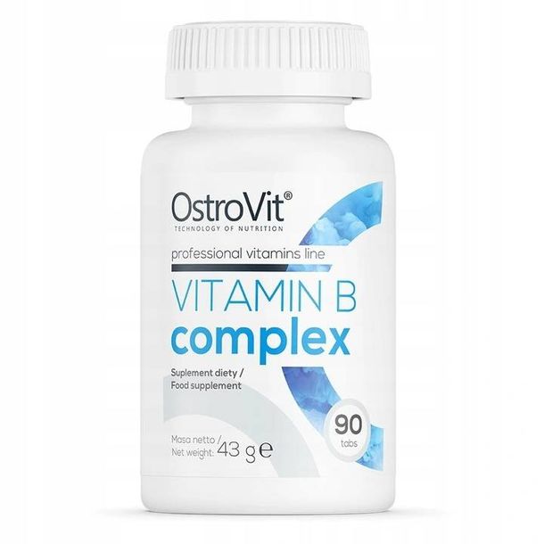 Фото - Вітаміни й мінерали OstroVit Witamina B Complex 90 tabletek 7 WITAMIN Z GRUPY B 