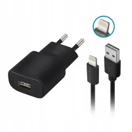 forever-ladowarka-sieciowa-tc-01-1x-usb-2a-czarna-kabel-lightning