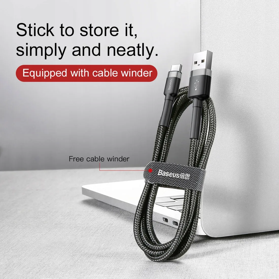 baseus-kabel-cafule-usb-usb-c-05-m-3a-szaro-czarny-stan-nowy