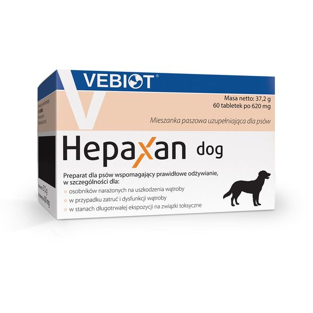 Zdjęcia - Karm dla psów Vebiot Hepaxan dog 60 tabletek