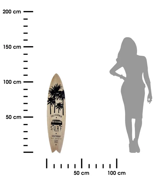 ozdoba-scienna-surf-board-czarna-stan-nowy