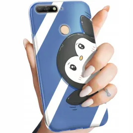 etui-do-huawei-y6-prime-2018-wzory-pingwinek-case