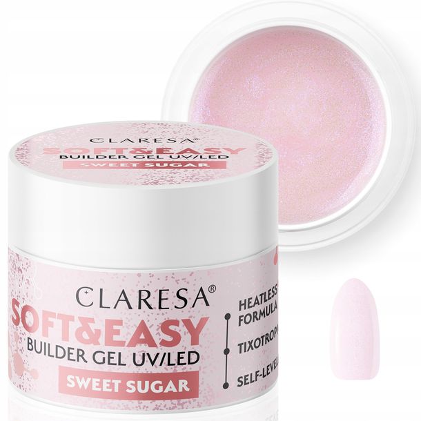 Фото - Лак для нігтів ZEL ﻿CLARESA żel budujący Soft&Easy gel Sweet Sugar 45g 