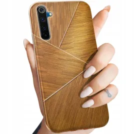etui-do-realme-6-pro-wzory-brazowe-drewniane-brown