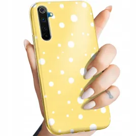 etui-do-realme-6-pro-wzory-kropki-grochy-bokeh