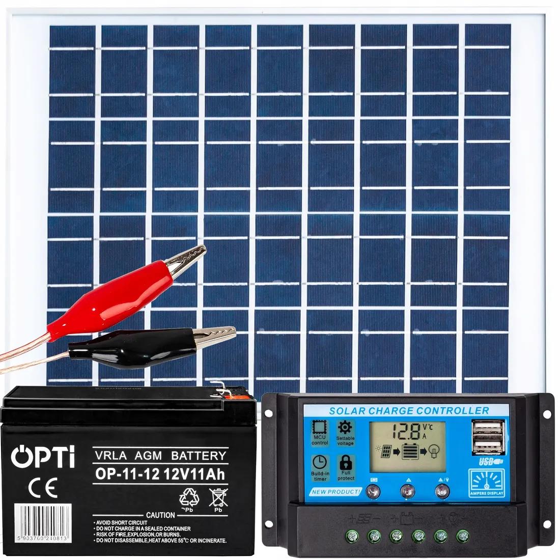 panel-solarny-bateria-sloneczna-20w-12v-regulator-stan-nowy