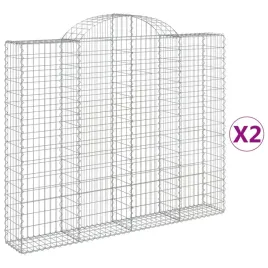 kosze-gabionowe-2-szt-200x30x160-180-cm-galwanizowane-zelazo