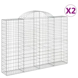 kosze-gabionowe-2-szt-200x30x140-160-cm-galwanizowane-zelazo