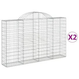 kosze-gabionowe-2-szt-200x30x120-140-cm-galwanizowane-zelazo