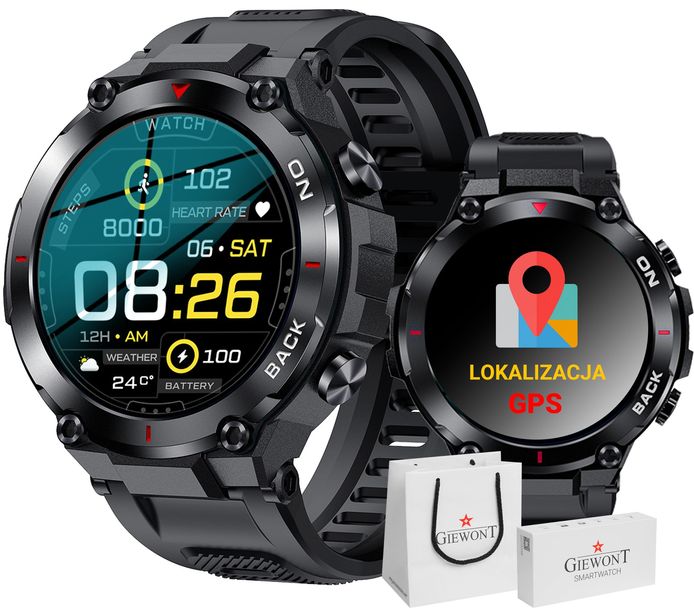Фото - Смарт годинник Smart Watch SMARTWATCH GIEWONT GW460-1 CZARNY GPS 