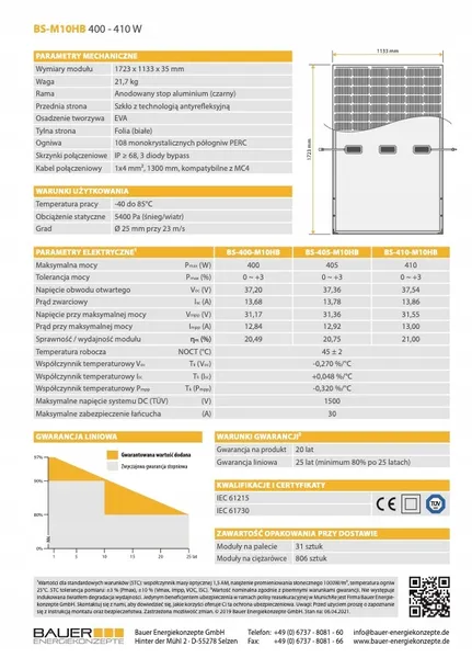 panel-bauer-405w-stan-nowy