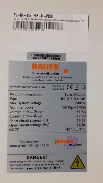 panel-bauer-405w-stan-nowy
