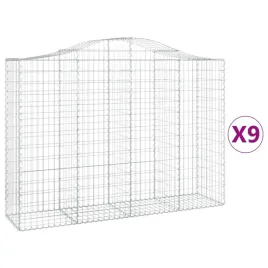 kosze-gabionowe-9-szt-200x50x140-160-cm-galwanizowane-zelazo