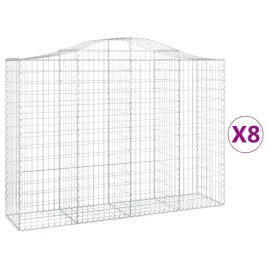 kosze-gabionowe-8-szt-200x50x140-160-cm-galwanizowane-zelazo