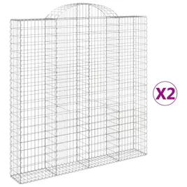 kosze-gabionowe-2-szt-200x30x200-220-cm-galwanizowane-zelazo