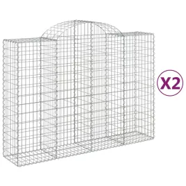 kosze-gabionowe-2-szt-200x50x140-160-cm-galwanizowane-zelazo