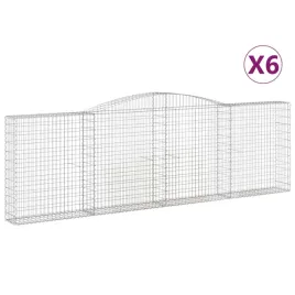 kosze-gabionowe-6-szt-400x30x120-140-cm-galwanizowane-zelazo