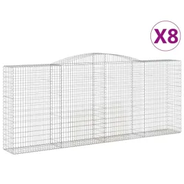 kosze-gabionowe-8-szt-400x50x160-180-cm-galwanizowane-zelazo