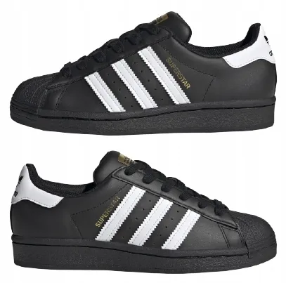 39 1/3 BUTY ADIDAS SUPERSTAR J CZARNE EF5398  174430809 - ERLI.pl