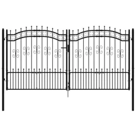 brama-ogrodzeniowa-z-wlocznia-czarna-305x150-cm-malowana-proszkowo-s