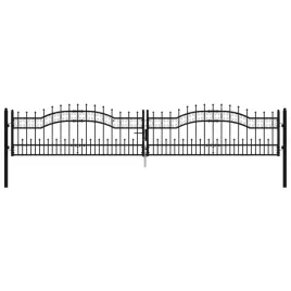 brama-ogrodzeniowa-z-wlocznia-czarna-406x75-cm-malowana-proszkowo-st